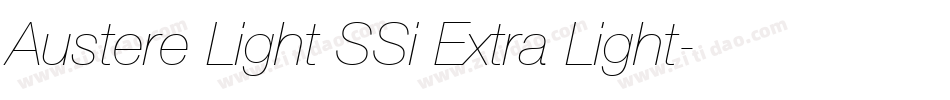 Austere Light SSi Extra Light字体转换